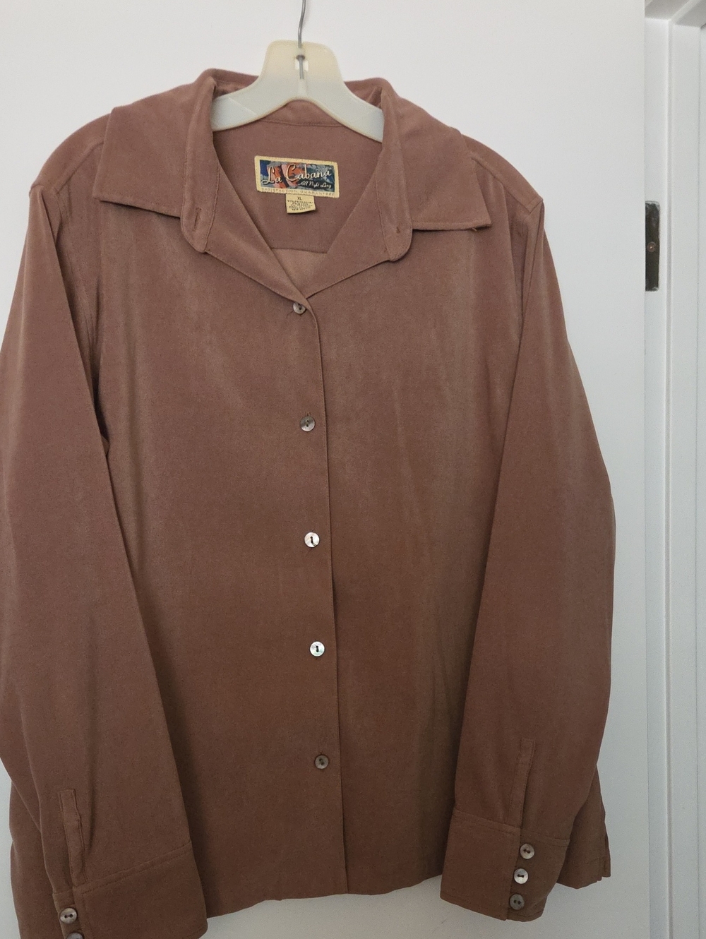 La Cabana Women's Brown Button-Down Shirt